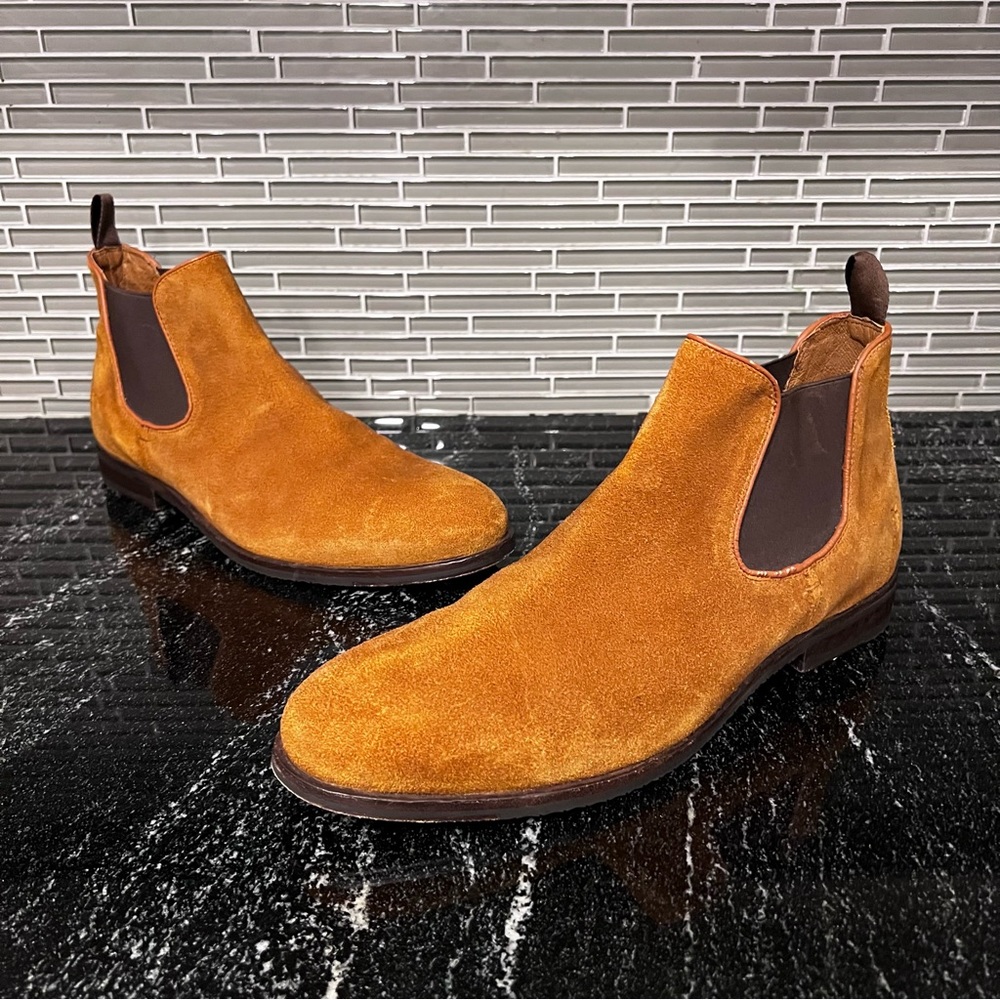 Frye Chelsea Boots Suede Men’s Size 13 D Pull Tab no insoles